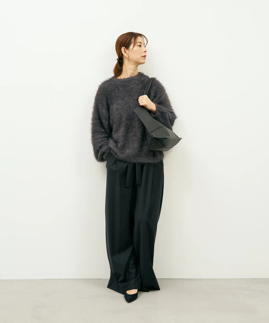 #52b《SALE 30%》ワイドトートM（black）/ 牛革・バレンシア - REN