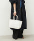 #57/ メルカドトート M（rustic white）/ 牛革・バッファローメッシュ