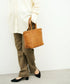 #57/ メルカドトート M（vintage tan）/ 牛革・バッファローメッシュ - REN
