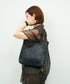 #57/ メルカドショッパー（black） / 牛革・バッファローメッシュ