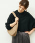 #60/ サークルバスケットM（marron beige）/ 羊革・シープメッシュ
