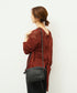 #60/ バレルショルダーS（black）/ 羊革・シープメッシュ