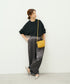 #60/ バレルショルダーS（mustard）/ 羊革・シープメッシュ