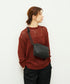 #60/ バレルショルダーM（black）/ 羊革・シープメッシュ
