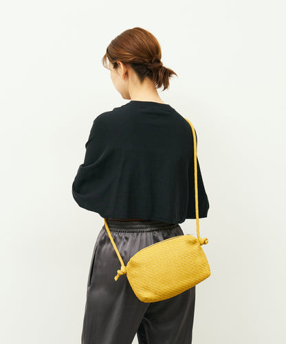 #60/ バレルショルダーM（mustard）/ 羊革・シープメッシュ