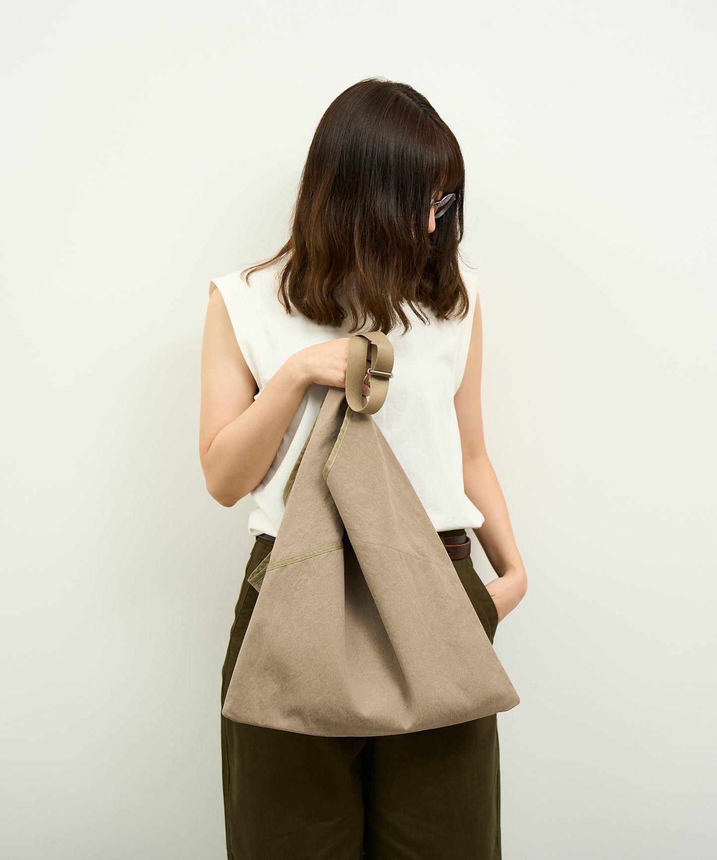 sold out / #75/ ハンモックサック（sand gray）/ WASHABLE COTTON