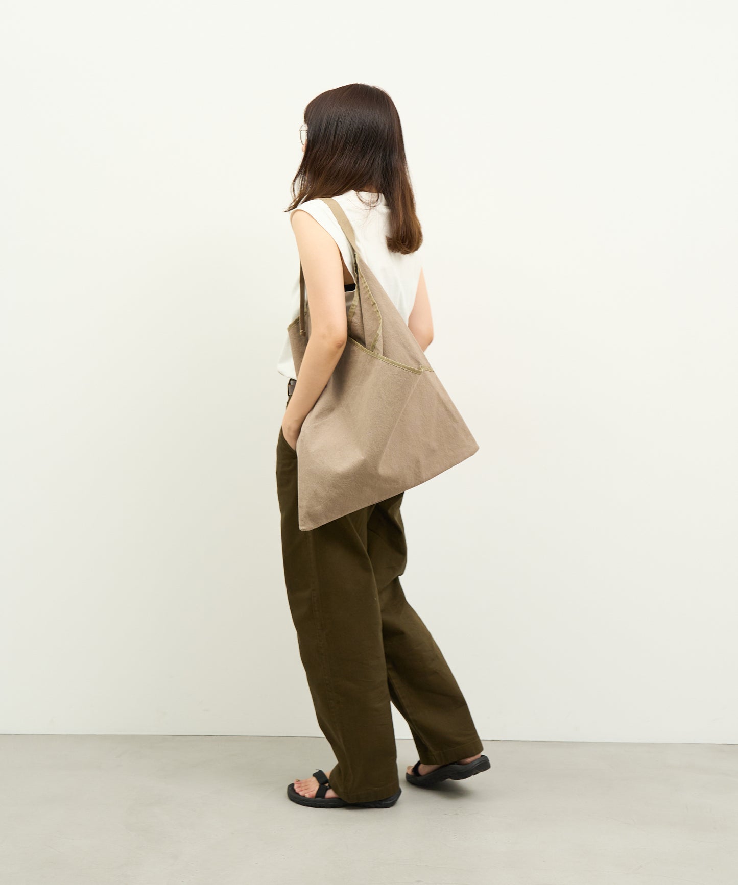 sold out / #75/ ハンモックサック（sand gray）/ WASHABLE COTTON