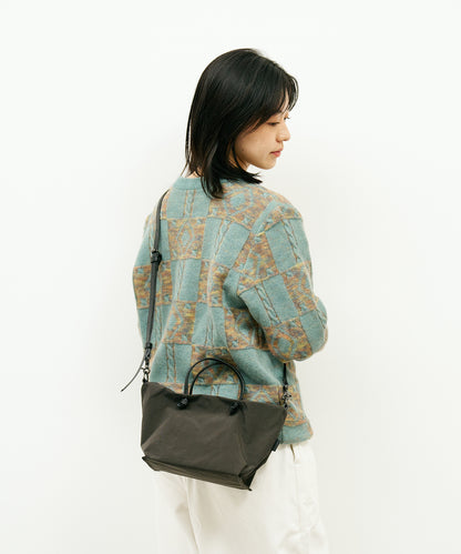 #86 / 2wayミニボストン（charcoal）/ WRINKLE NYLON
