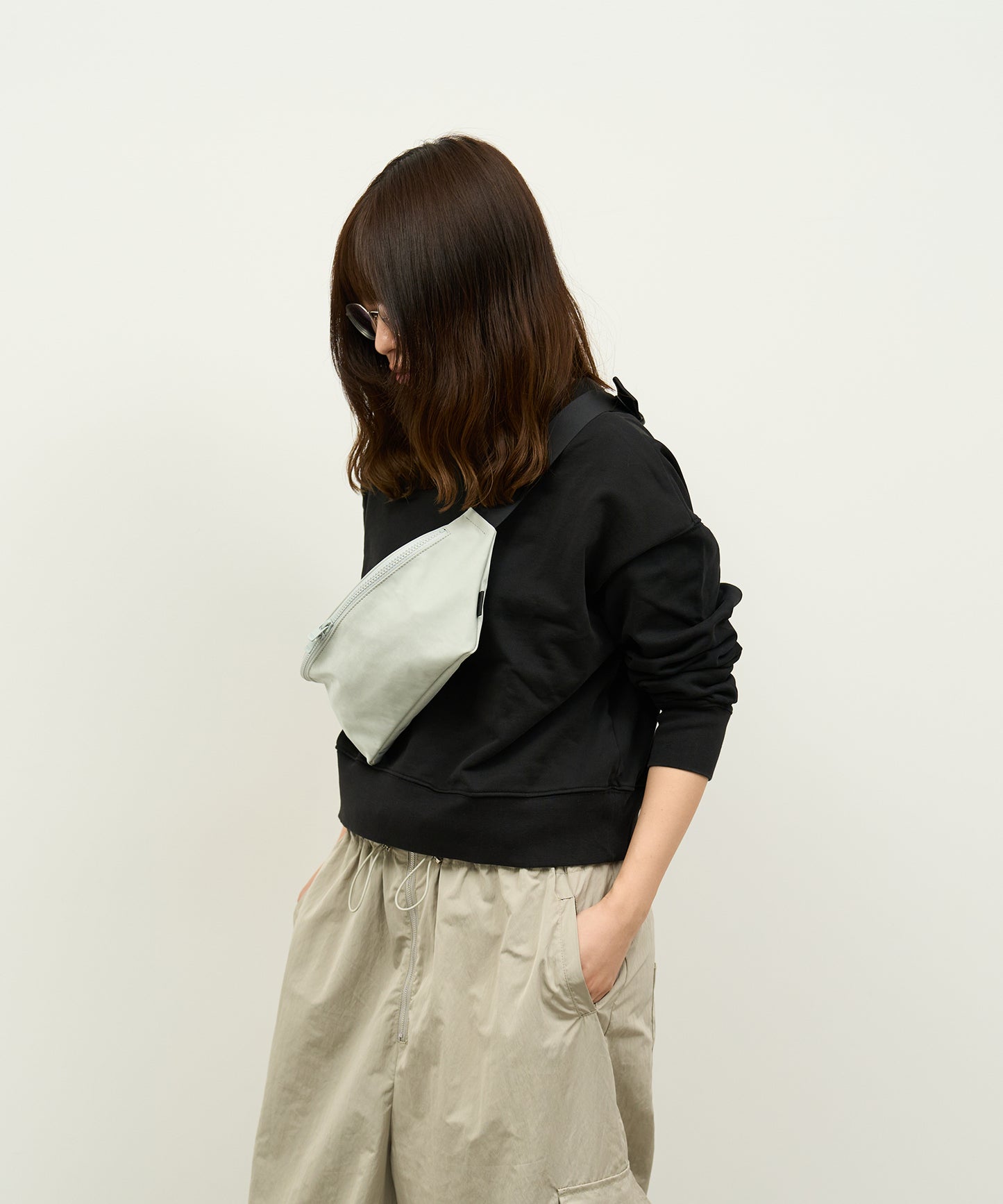 《10%off ~10/14》#89/ ウエストバッグ / Light gray