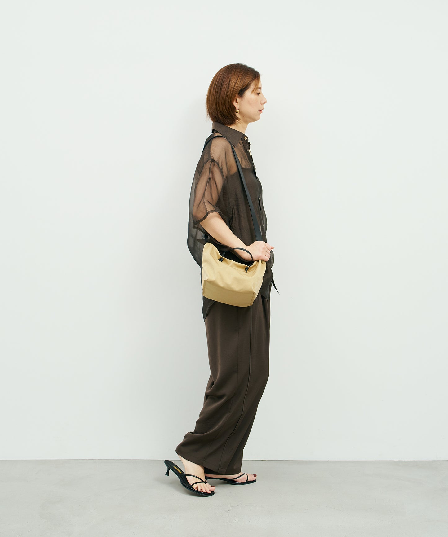 #89/ 2wayミニボストン（beige）/ HD NYLON
