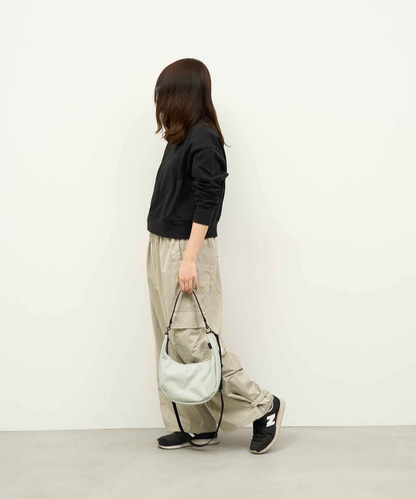 《10%off ~10/14》#89/ デイリーラウンドショルダー / Light gray