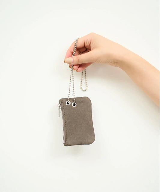 #11b/ クラマエポーチ(greige) / やぎ革・ベアー - REN