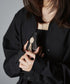 #55/ 【限定販売】アミュレットポーチXS（松田紗和さんコラボ  / black）/ ベビーバッファロー