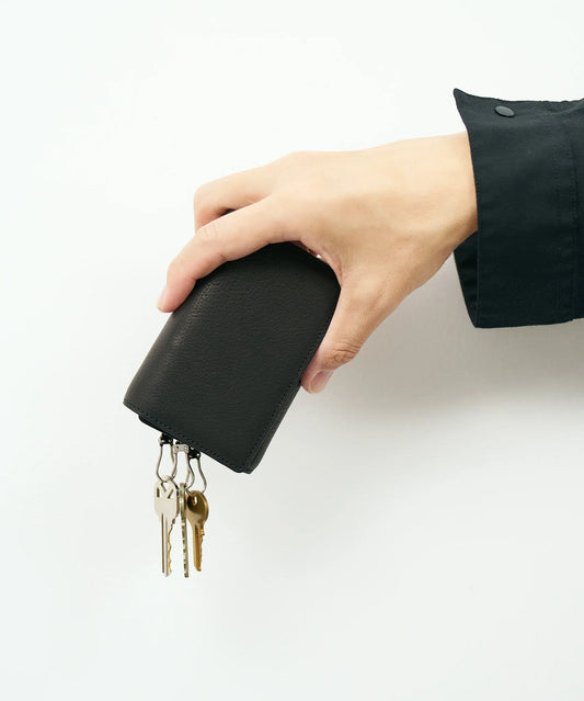 #55/ キーマージウォレット(black)/ 牛革・ベビーバッファロー