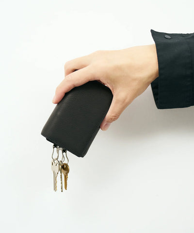 #55/ キーマージウォレット（black）/ 牛革・ベビーバッファロー