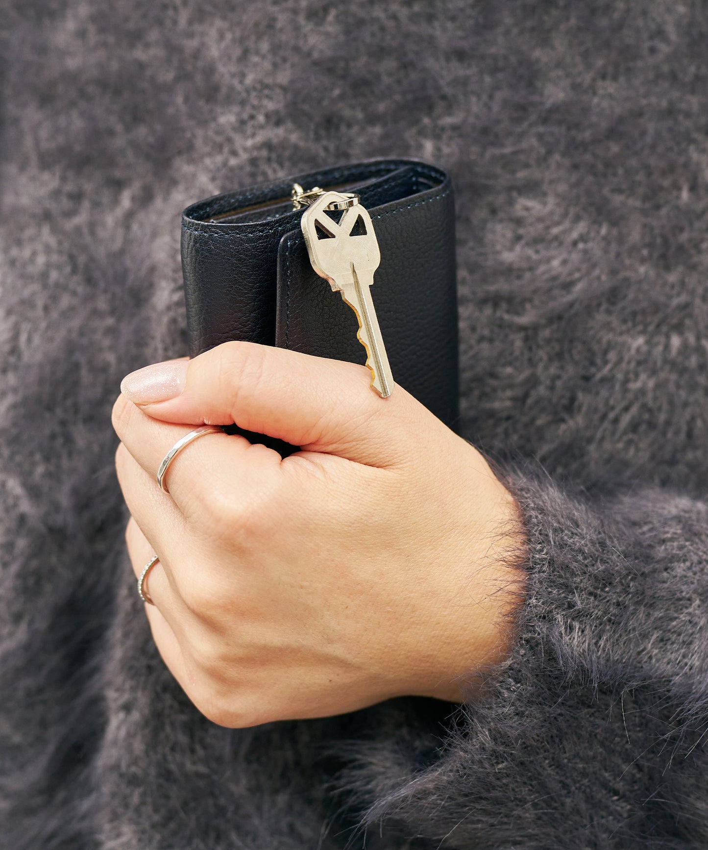 #55 / キーマージウォレット（indigo blue）/ 牛革・ベビーバッファロー