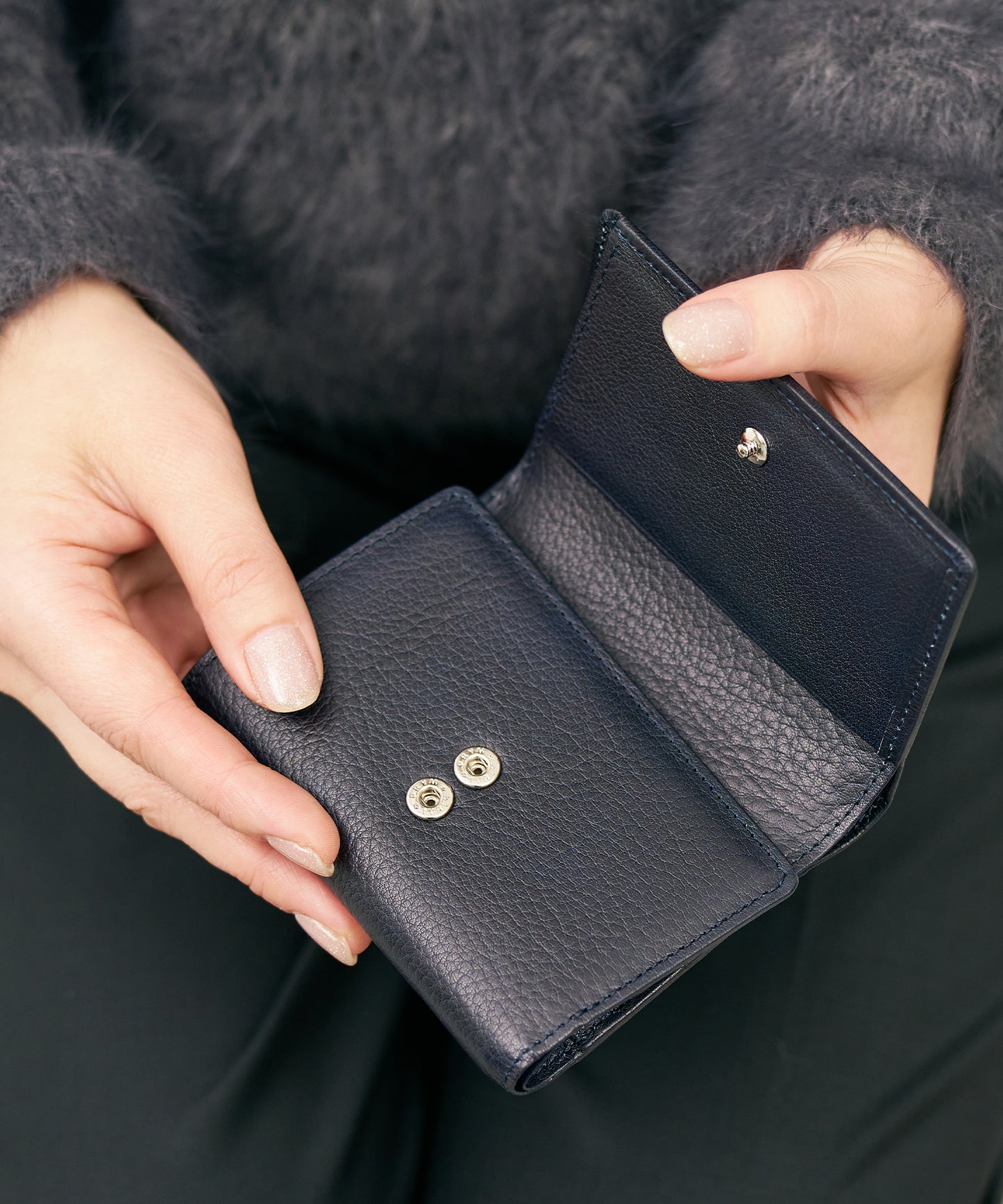 #55 / キーマージウォレット（indigo blue）/ 牛革・ベビーバッファロー