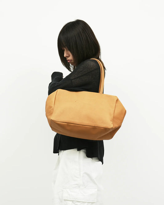 #30/ スクエアダッフル M（camel）/ ピッグスキン・ハリー - REN