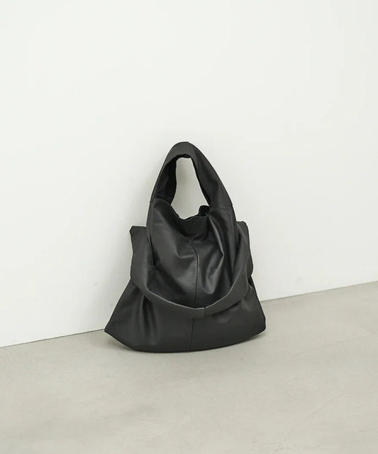 #11/ 2wayレジブクロS (black) / やぎ革・ベアー - REN