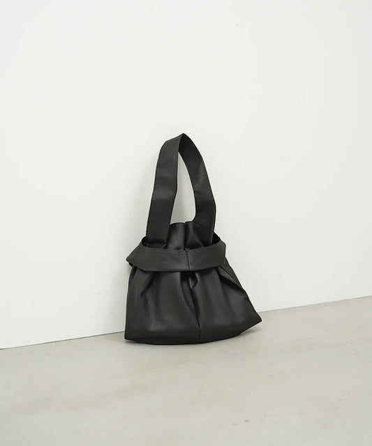 #11/ 2wayレジブクロS (black) / やぎ革・ベアー - REN