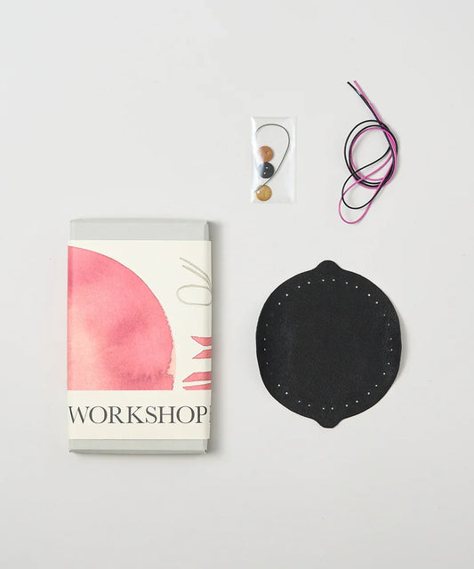#30/ 結んで作る プチ巾着(black)/ WORKSHOPKIT