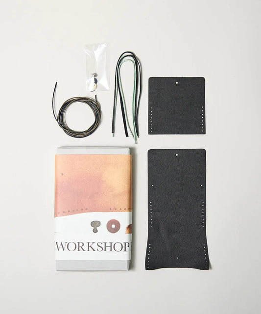 #30/ 結んで作る コインパース（black）/ WORKSHOPKIT