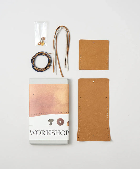 #30/ 結んで作る コインパース（camel）/ WORKSHOPKIT