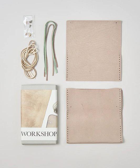 #30/ 結んで作る ポケットショルダー（pink beige）/ WORKSHOPKIT