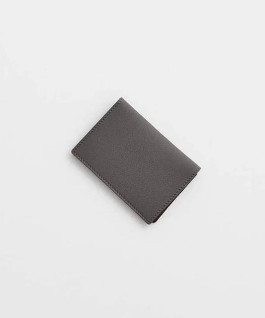 #49/ アドレスカードケース（matte gray）/ 牛革・バブルカーフ - REN