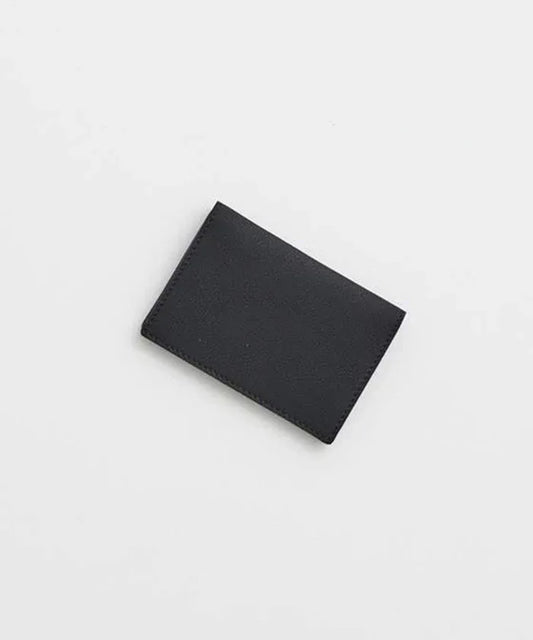 店舗限定 #49 / アドレスカードケース（all-black）/ 牛革・バブルカーフ - REN