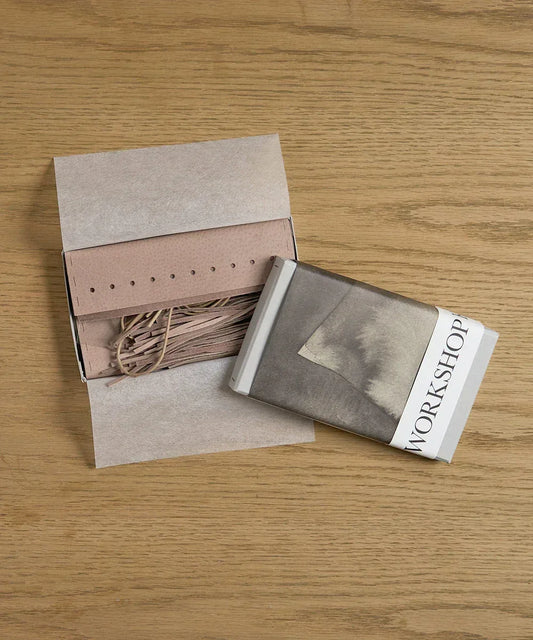 #30/ 結んで作る フリンジサコッシュ (camel)/ WORKSHOPKIT