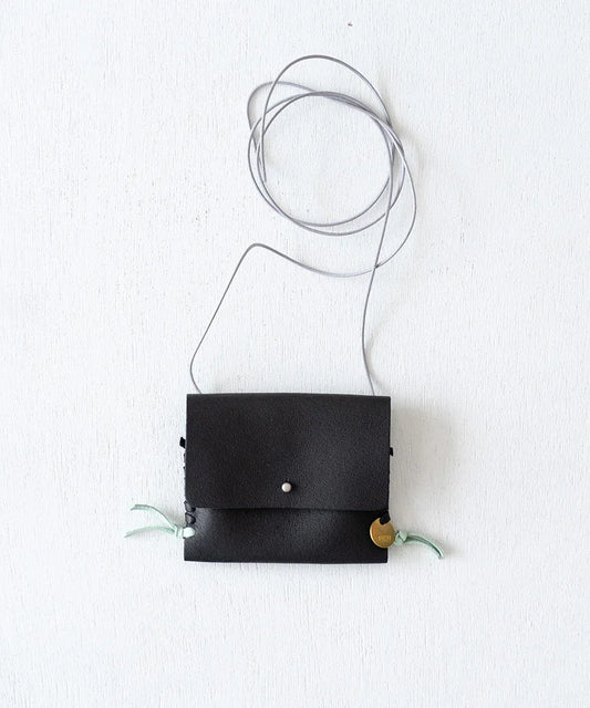 #30/ 結んで作る コインパース（black）/ WORKSHOPKIT